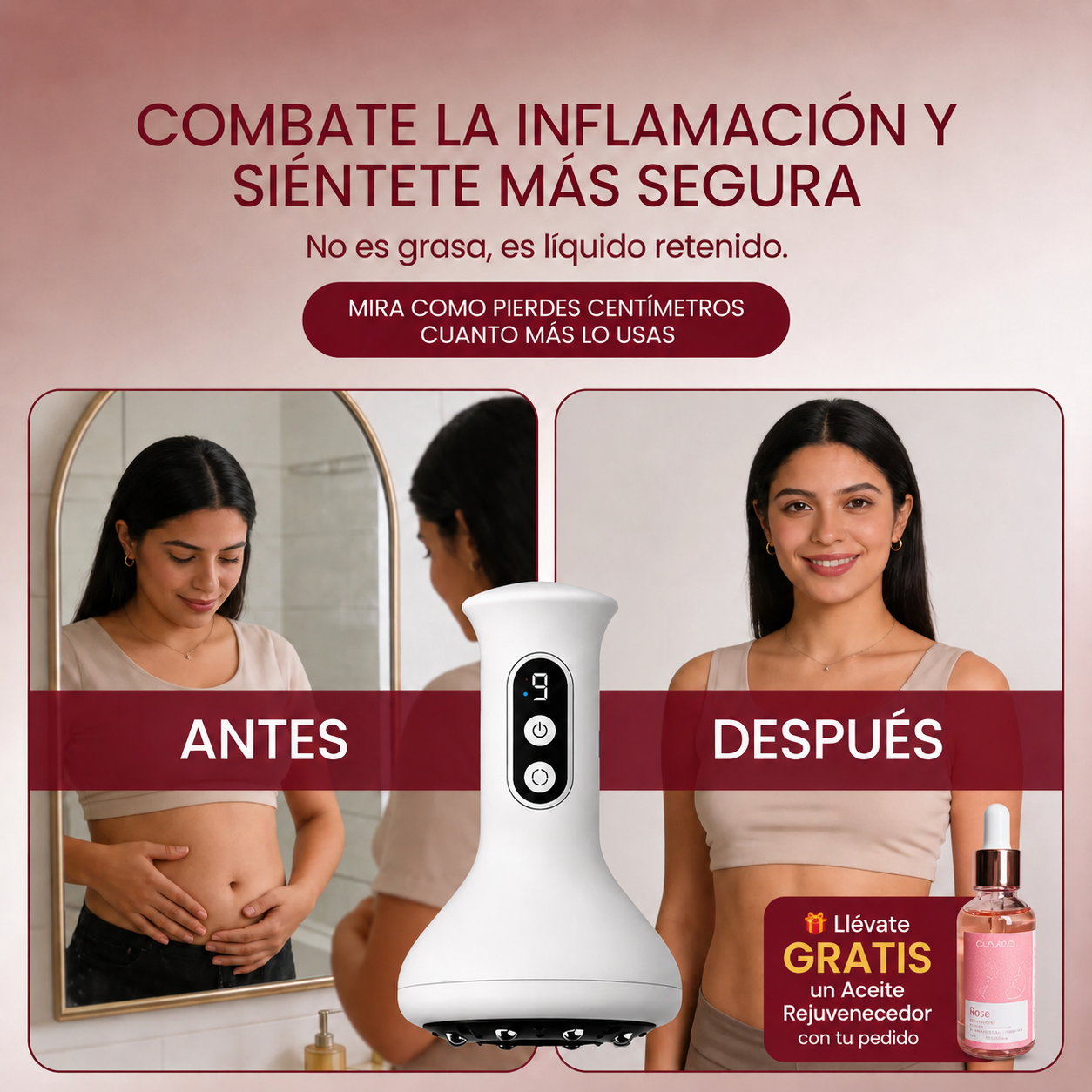 Masajeador anticelulitis con calor y succión | GlowFit 2.0